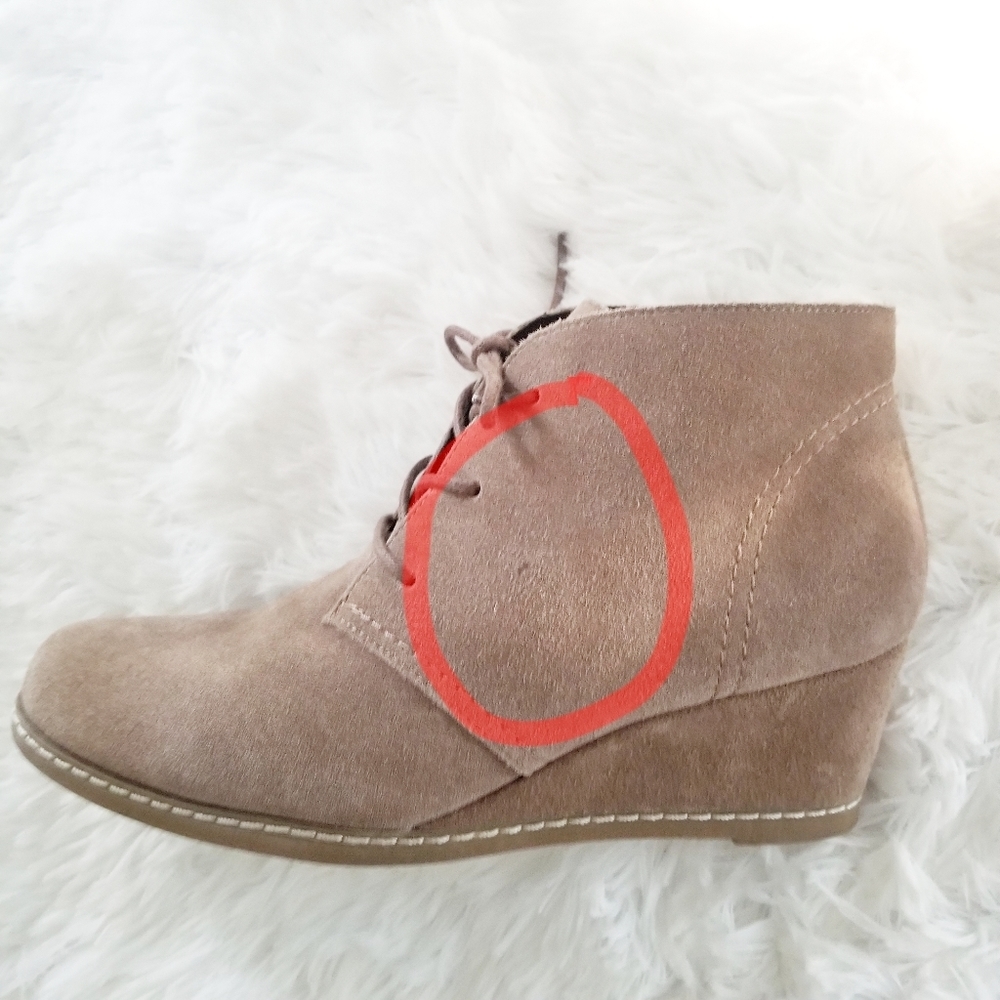 Toms Laceup Rachel Suede Wedge Booties - Picture 5 of 11
